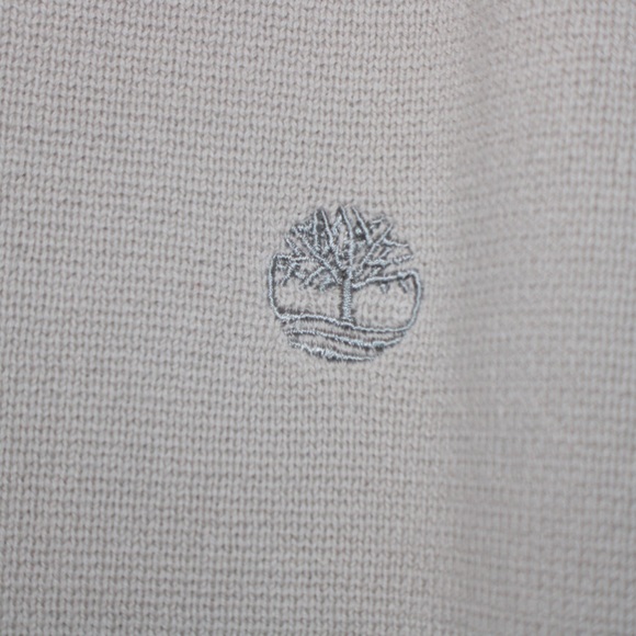 Timberland Light Gray Knit Grandpa Sweater 2XL - Picture 5 of 11